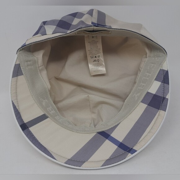 Burberry Womens Newsboy Hat Cap Purple Nova Check England Vintage Y2K 90s Small main image 7